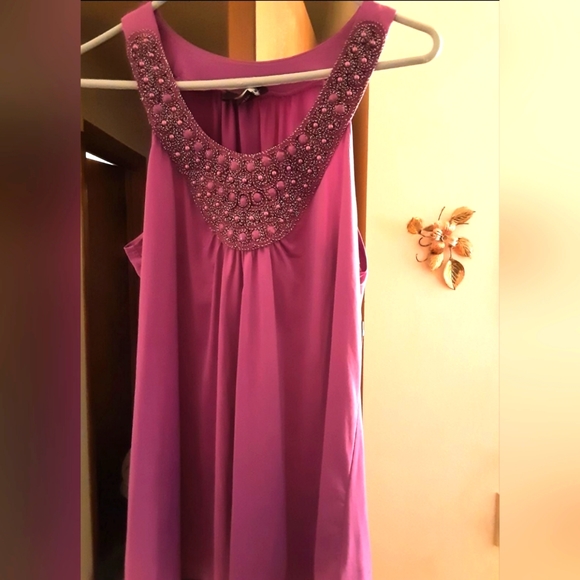 Iz Byer Tops - Kohls IZ Byer Purple Embellished Tank Top Juniors Large Womans Medium